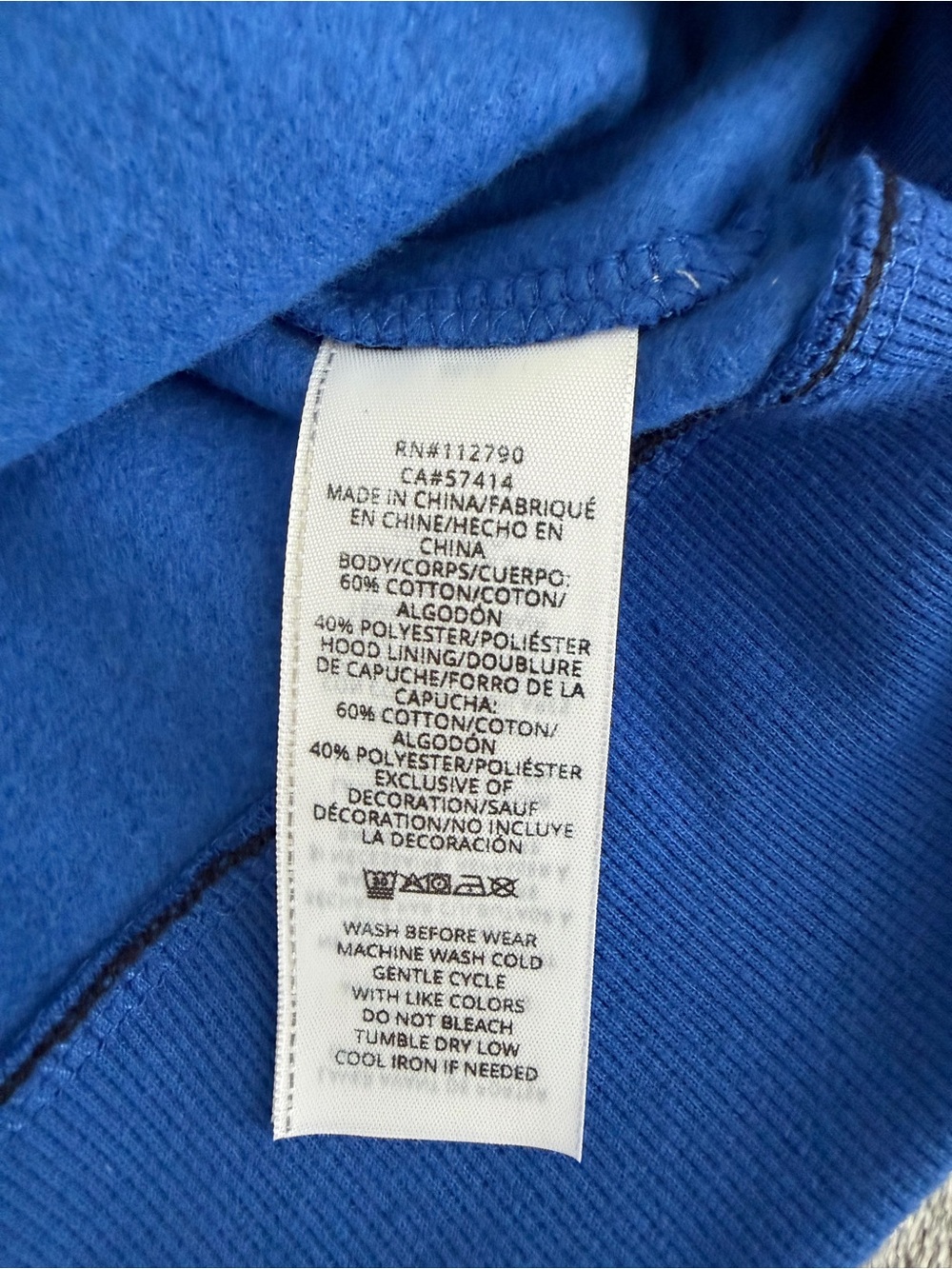 True Religion Royal Blue Zip-Up Hoodie with Logo Back - Picture 8 of 8